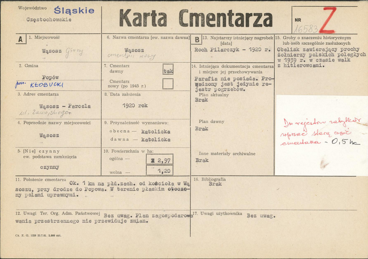 Karta cmentarza, skan nr 1
