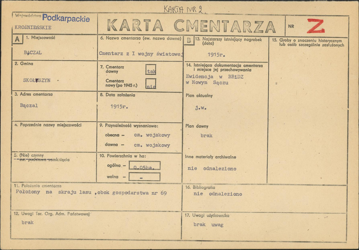 Karta cmentarza, skan nr 1