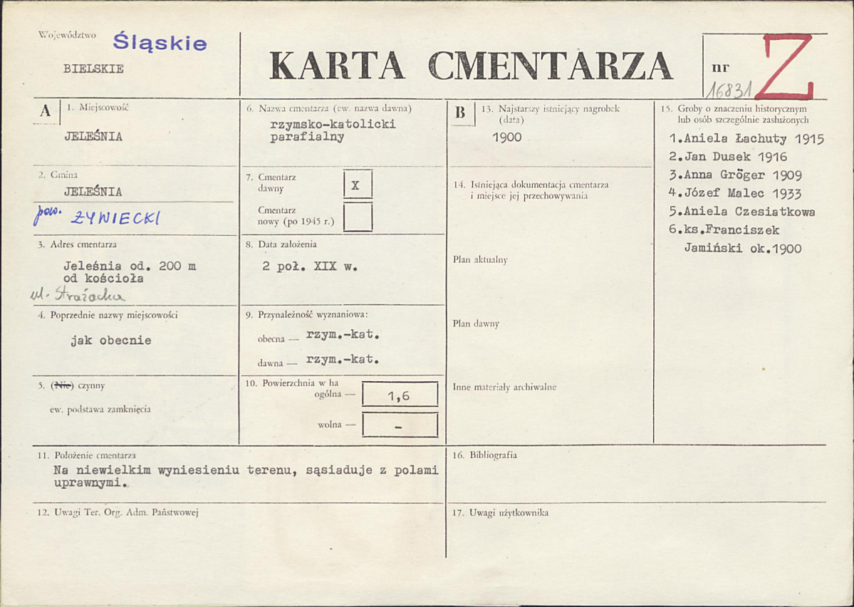 Karta cmentarza, skan nr 1