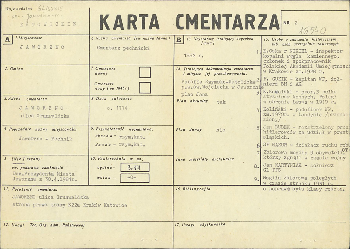 Karta cmentarza, skan nr 1