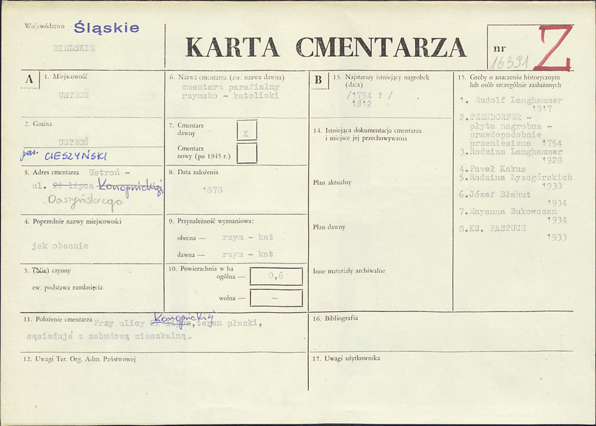 Karta cmentarza, skan nr 1