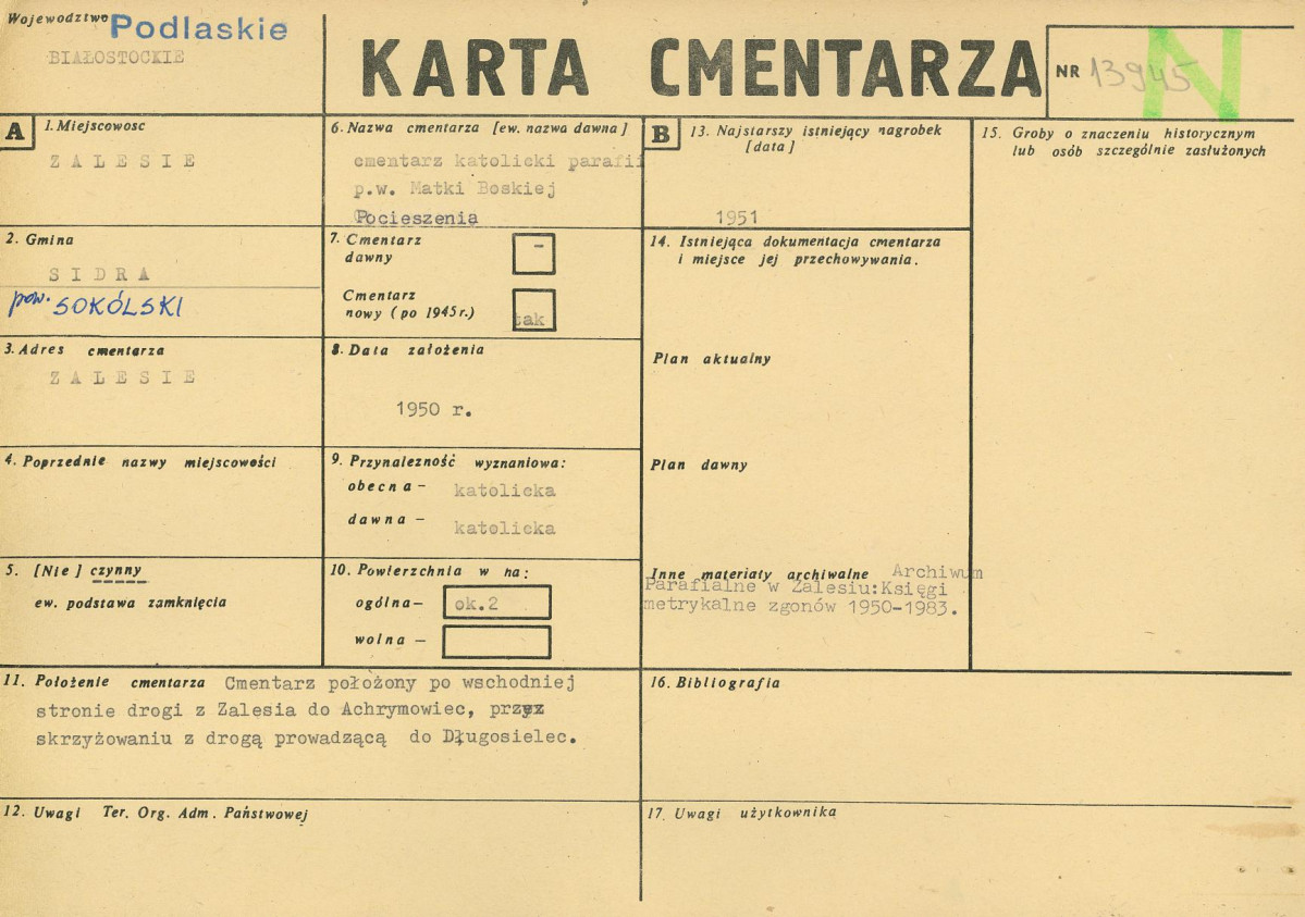 Karta cmentarza, skan nr 1