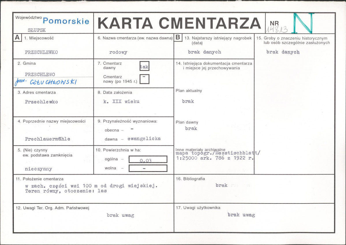 Karta cmentarza, skan nr 1
