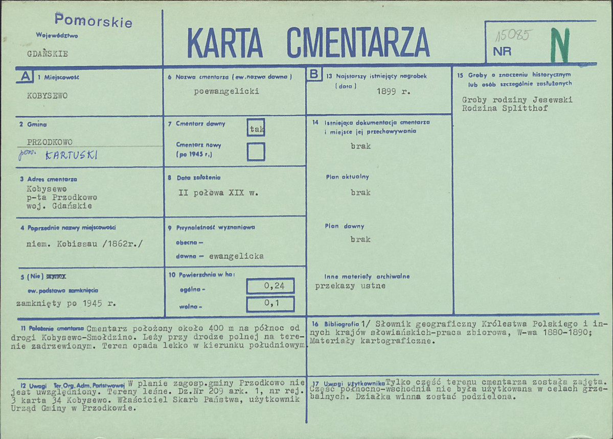 Karta cmentarza, skan nr 1