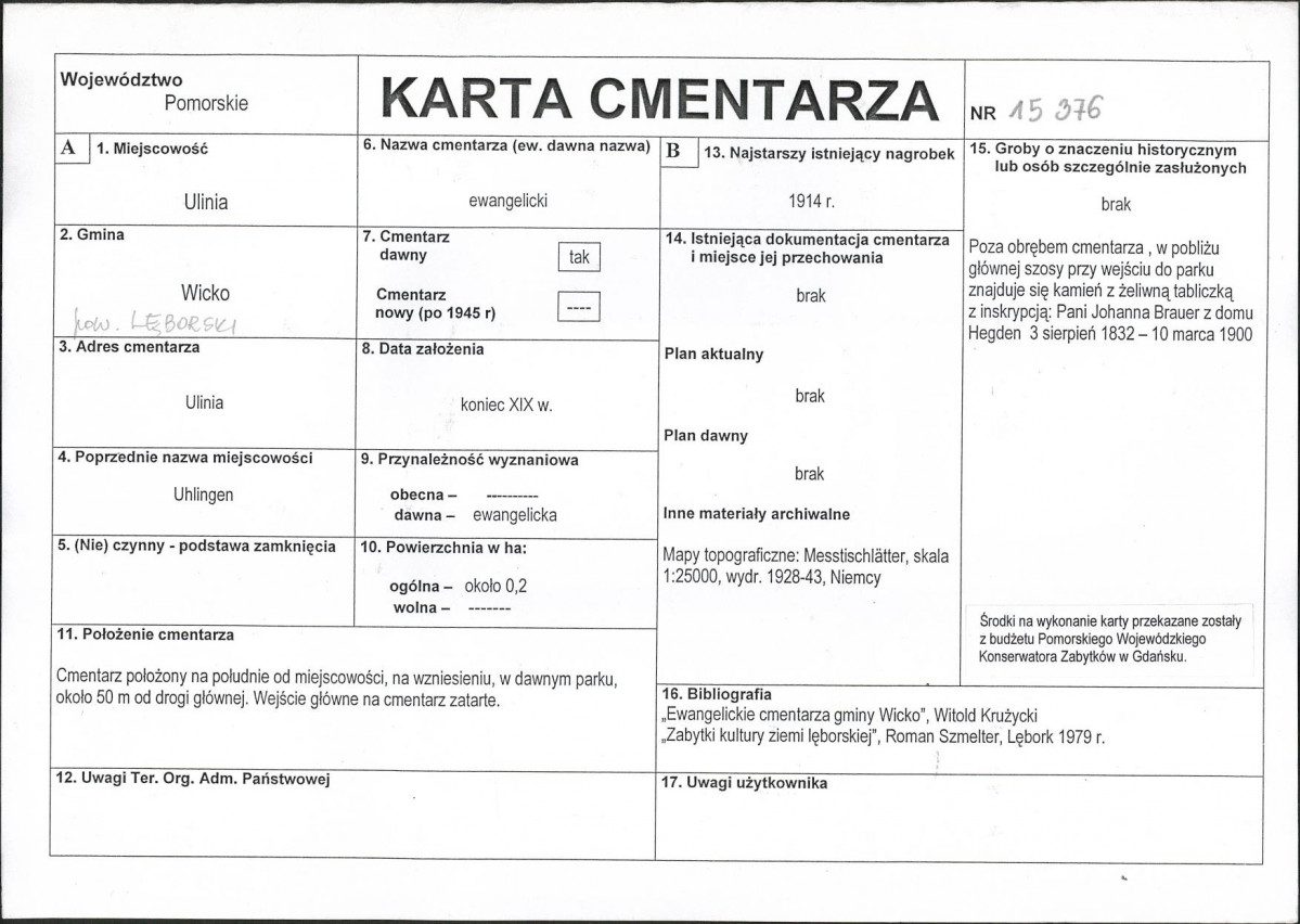 Karta cmentarza, skan nr 1