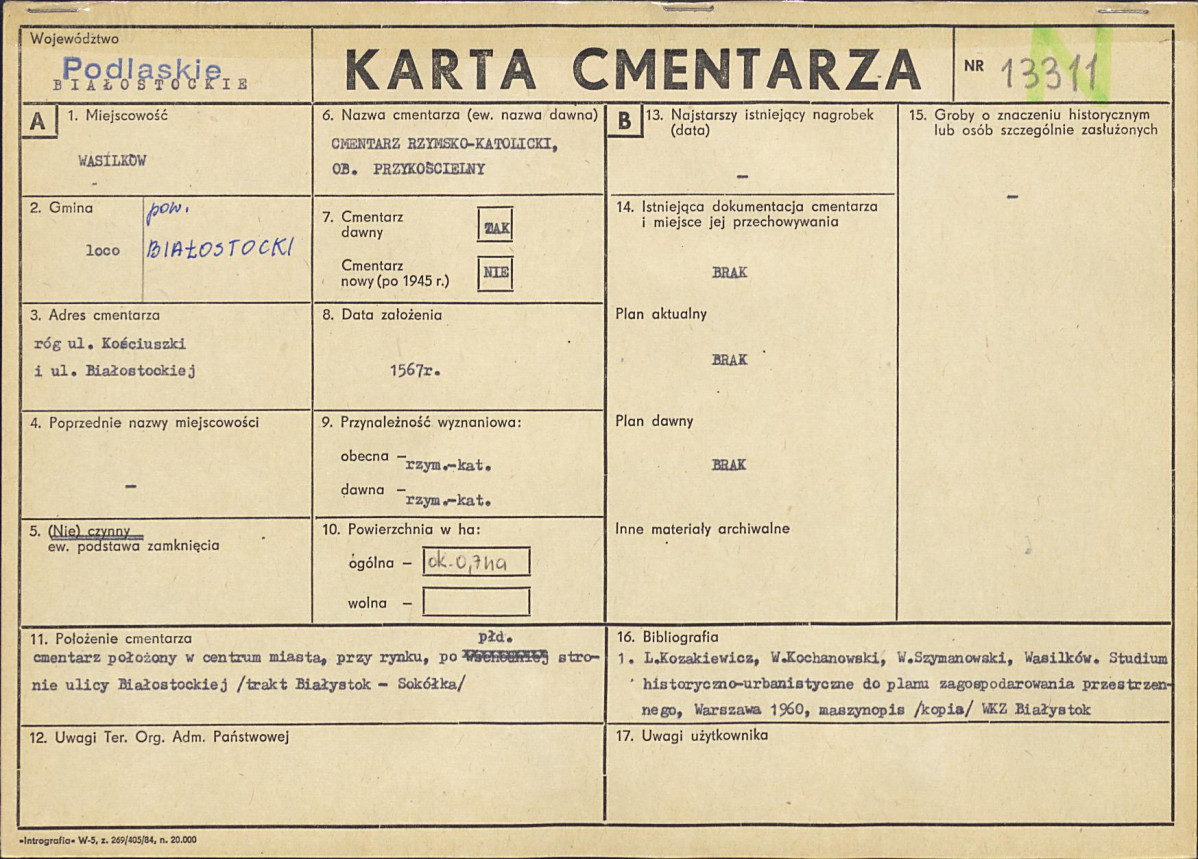 Karta cmentarza, skan nr 1