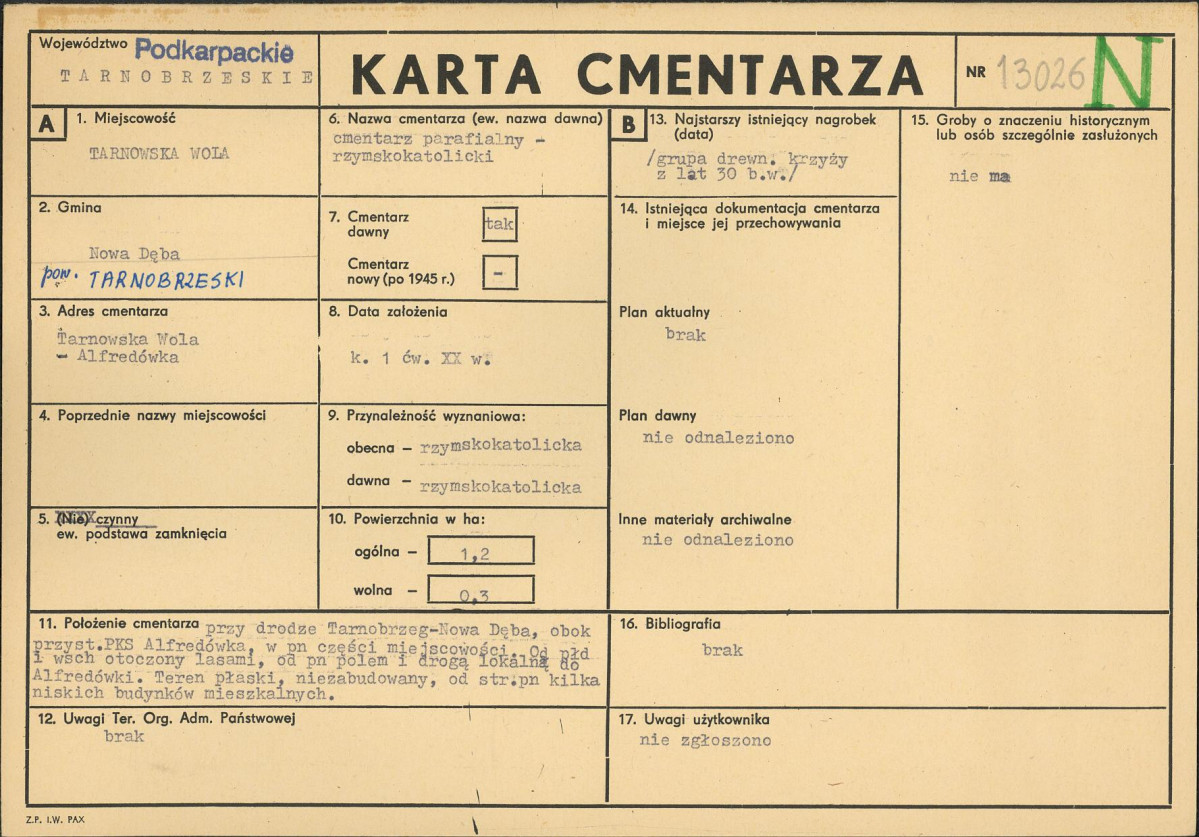 Karta cmentarza, skan nr 1