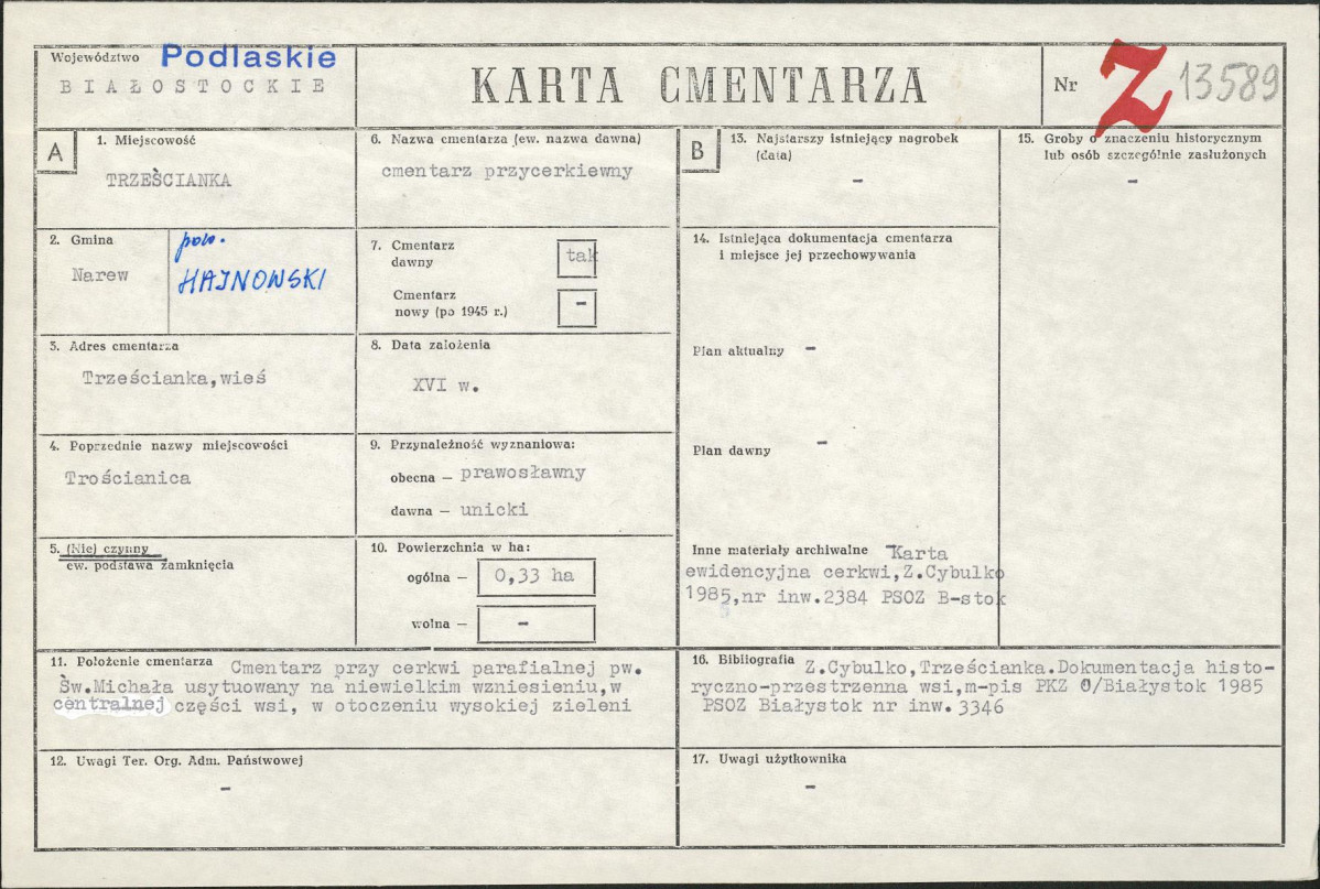 Karta cmentarza, skan nr 1