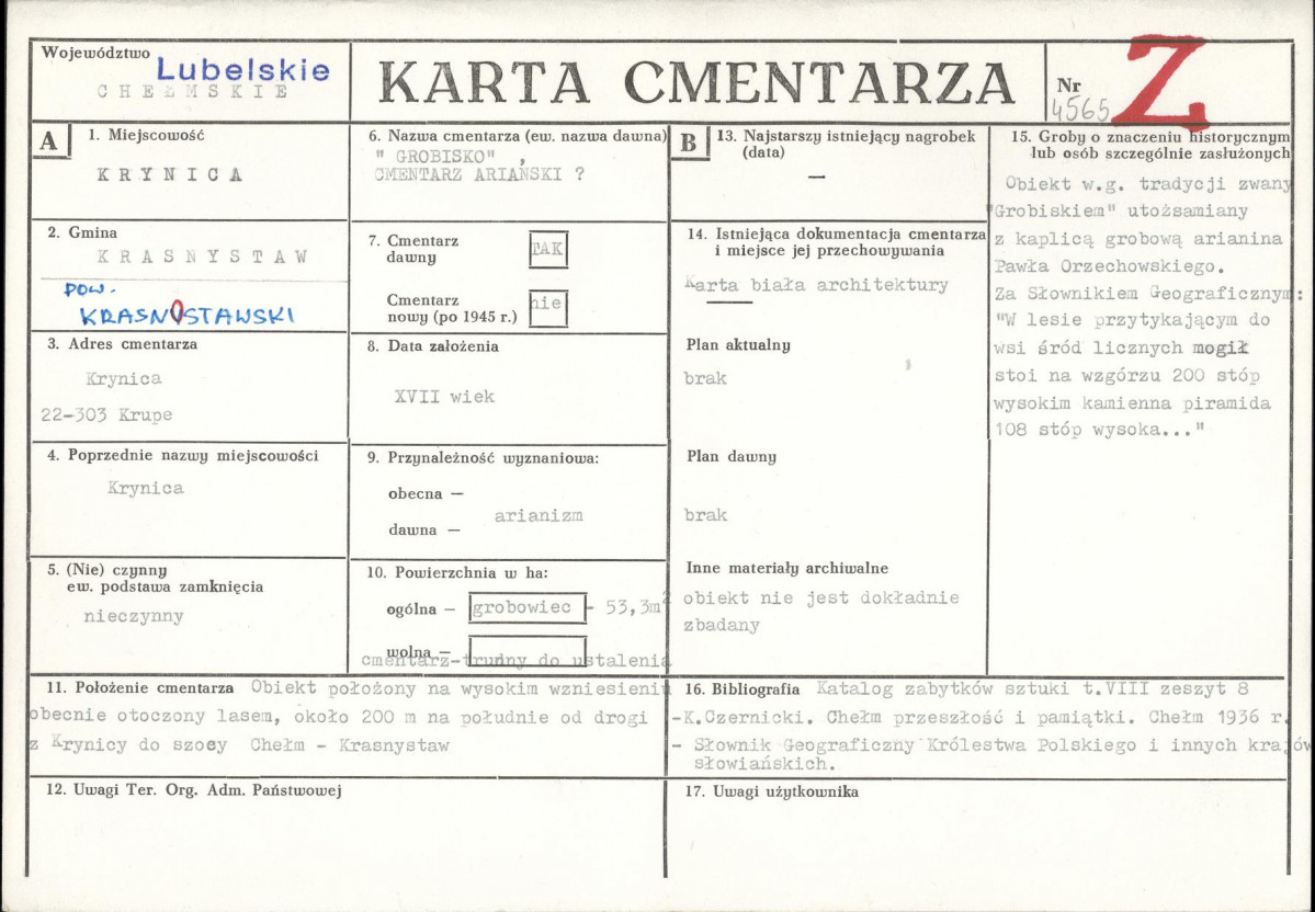 Karta cmentarza, skan nr 1