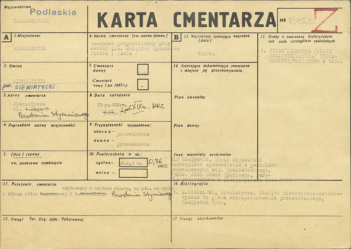 Karta cmentarza, skan nr 1