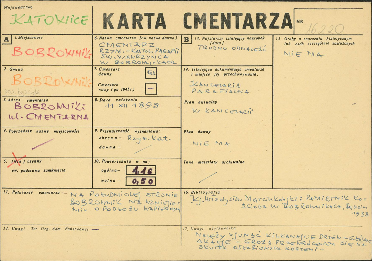 Karta cmentarza, skan nr 1