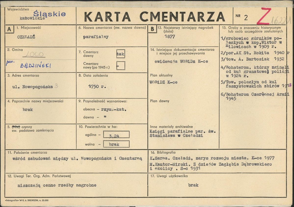 Karta cmentarza, skan nr 1