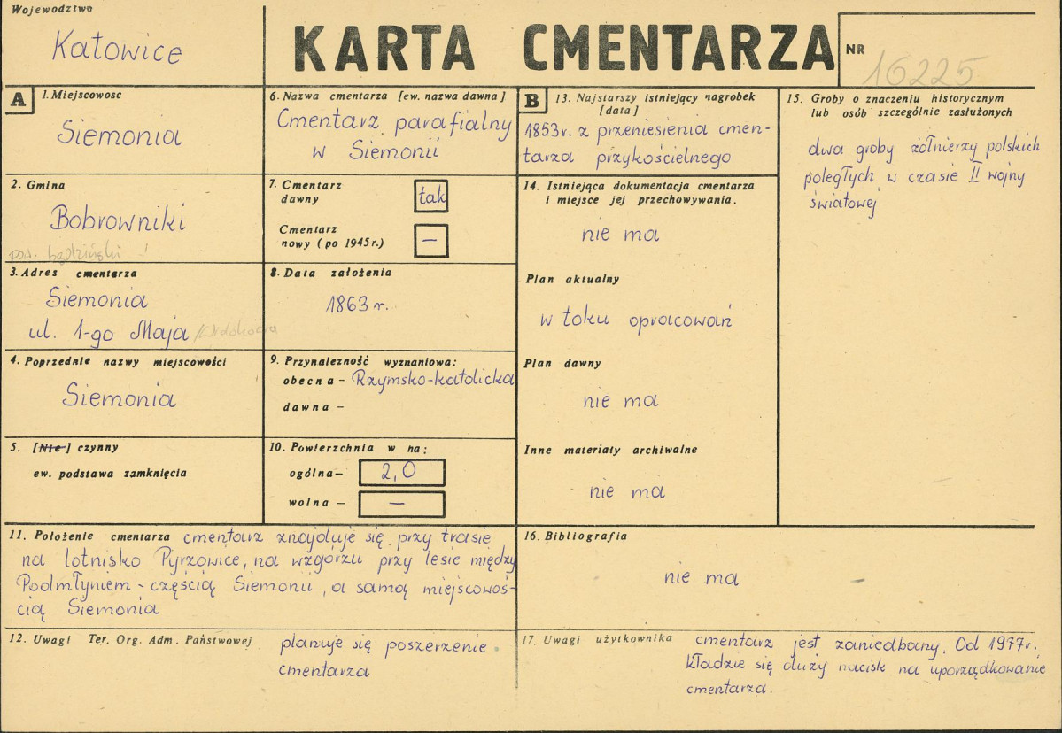 Karta cmentarza, skan nr 1