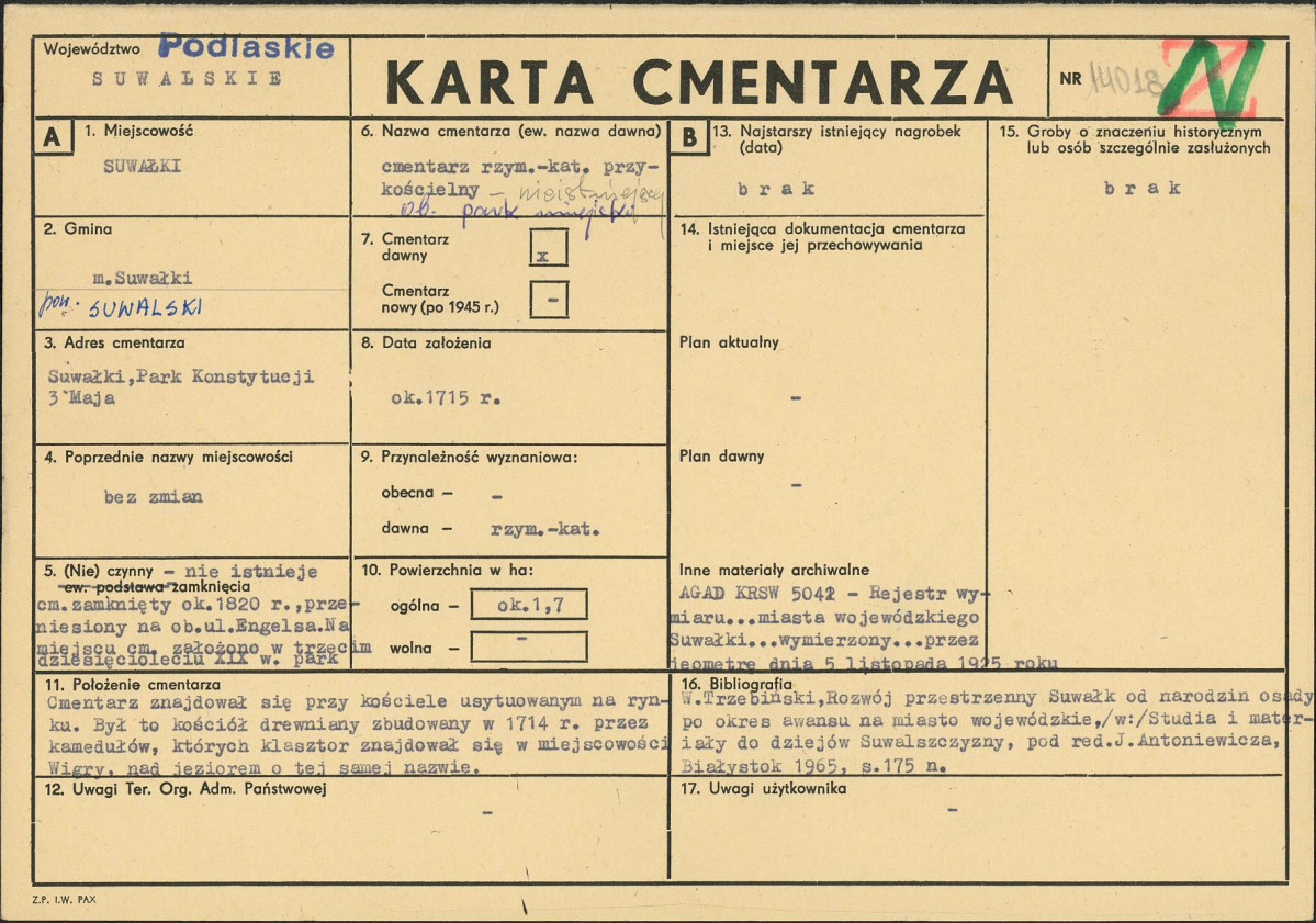 Karta cmentarza, skan nr 1