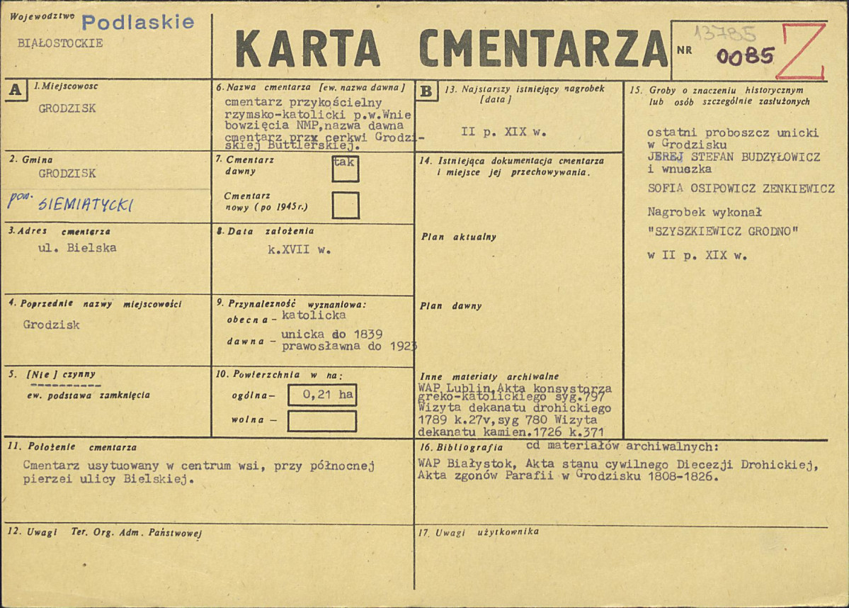 Karta cmentarza, skan nr 1