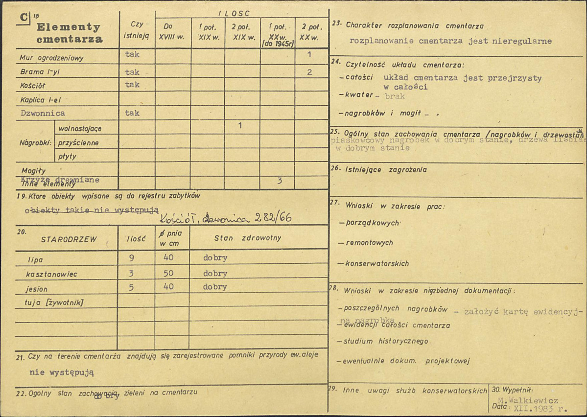 Karta cmentarza, skan nr 2