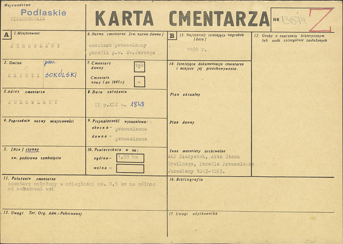 Karta cmentarza, skan nr 1