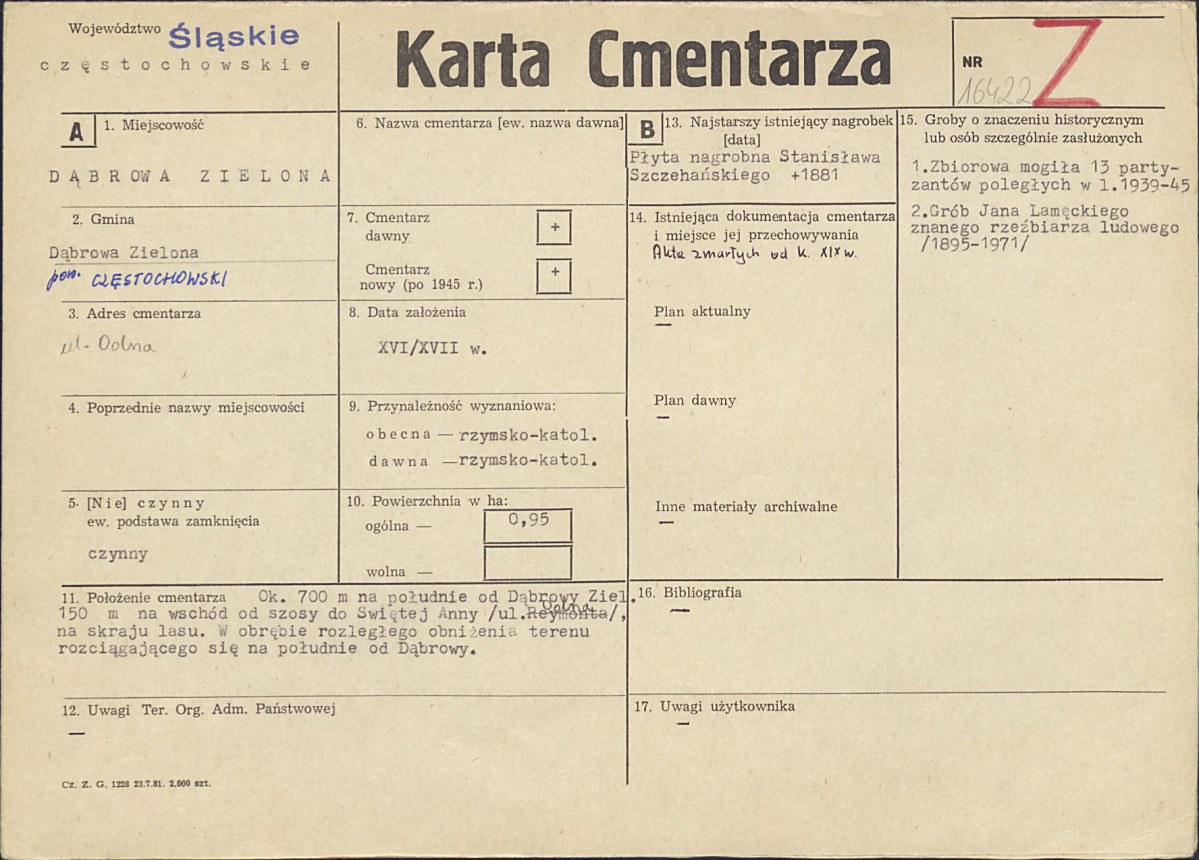 Karta cmentarza, skan nr 1