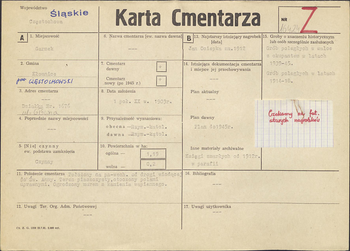 Karta cmentarza, skan nr 1