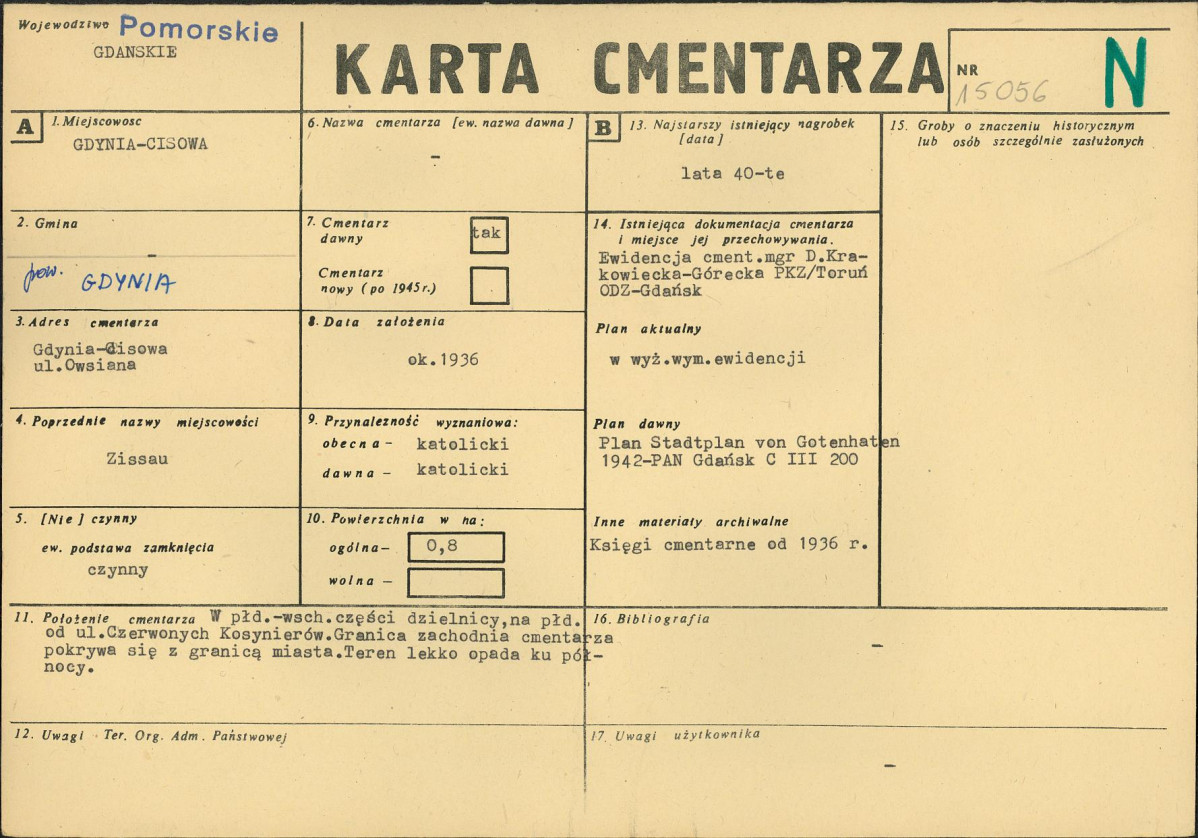 Karta cmentarza, skan nr 1