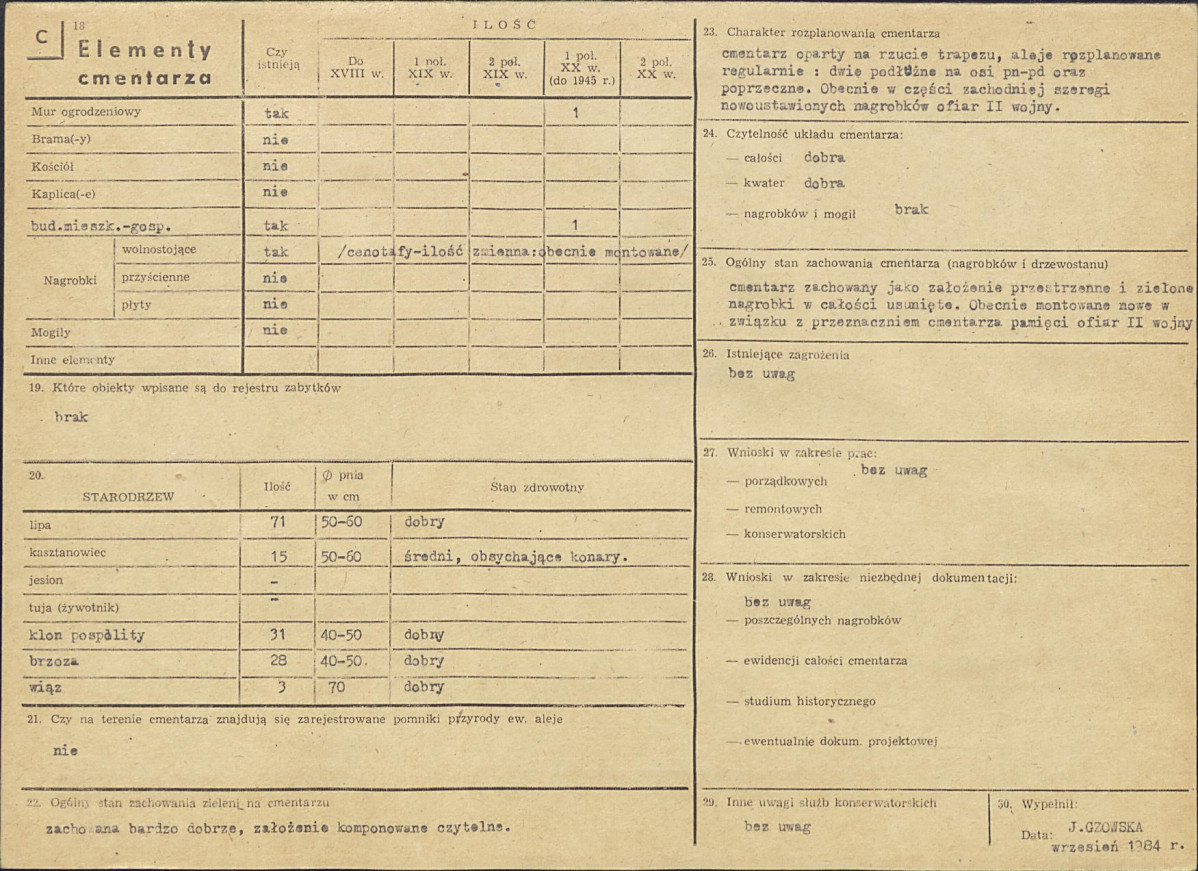 KC - Karta cmentarza, skan nr 2