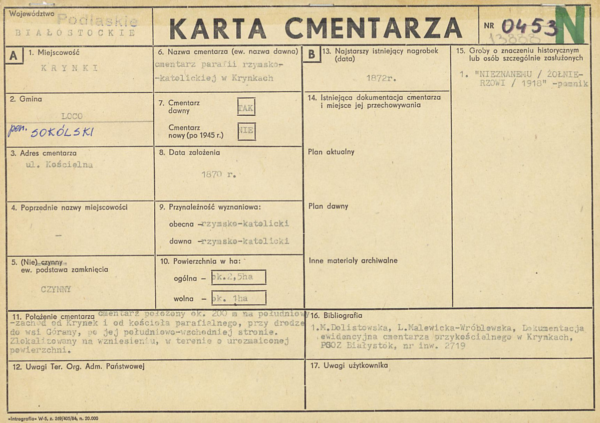 Karta cmentarza, skan nr 1