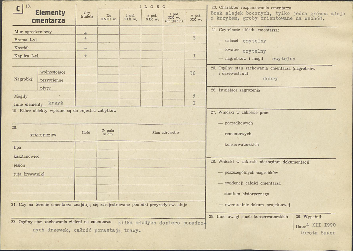Karta cmentarza, skan nr 2