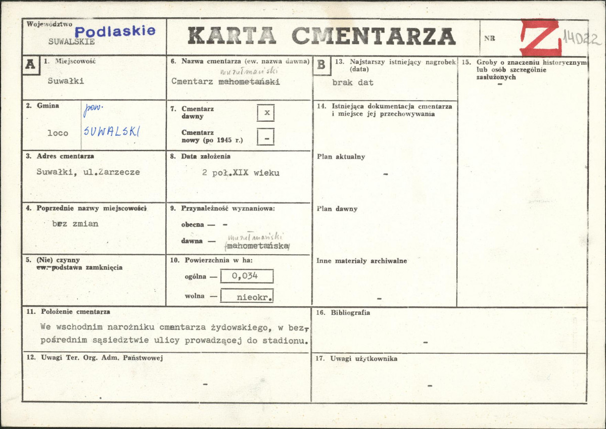 Karta cmentarza, skan nr 1