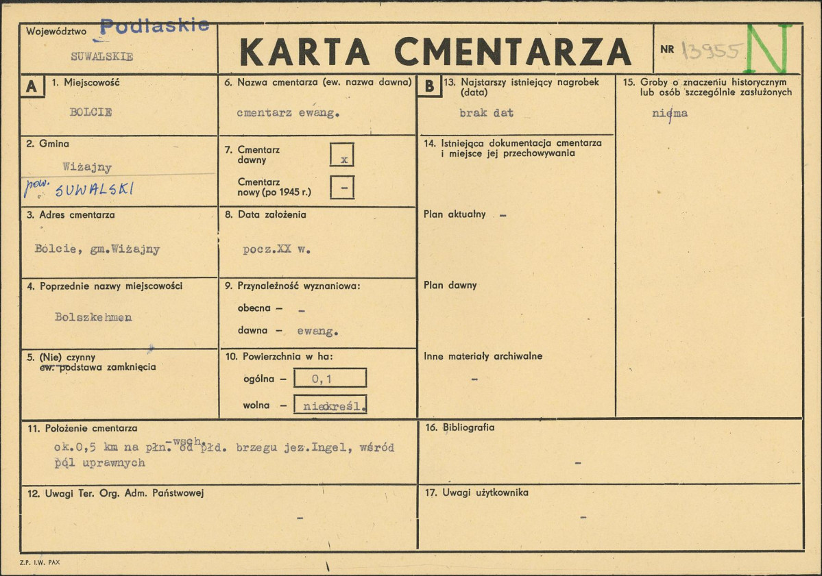 Karta cmentarza, skan nr 1