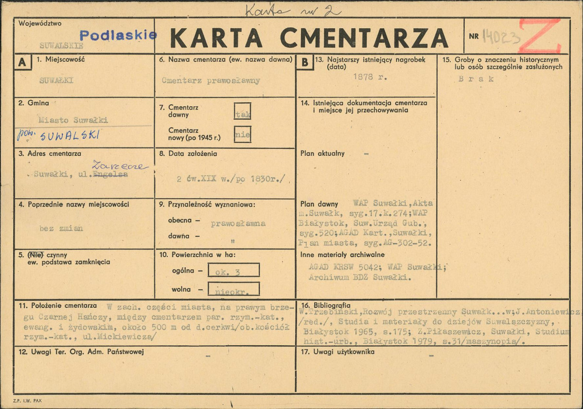 Karta cmentarza, skan nr 1