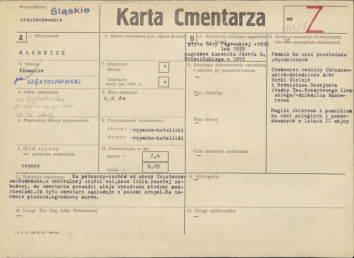 Karta cmentarza, skan nr 1