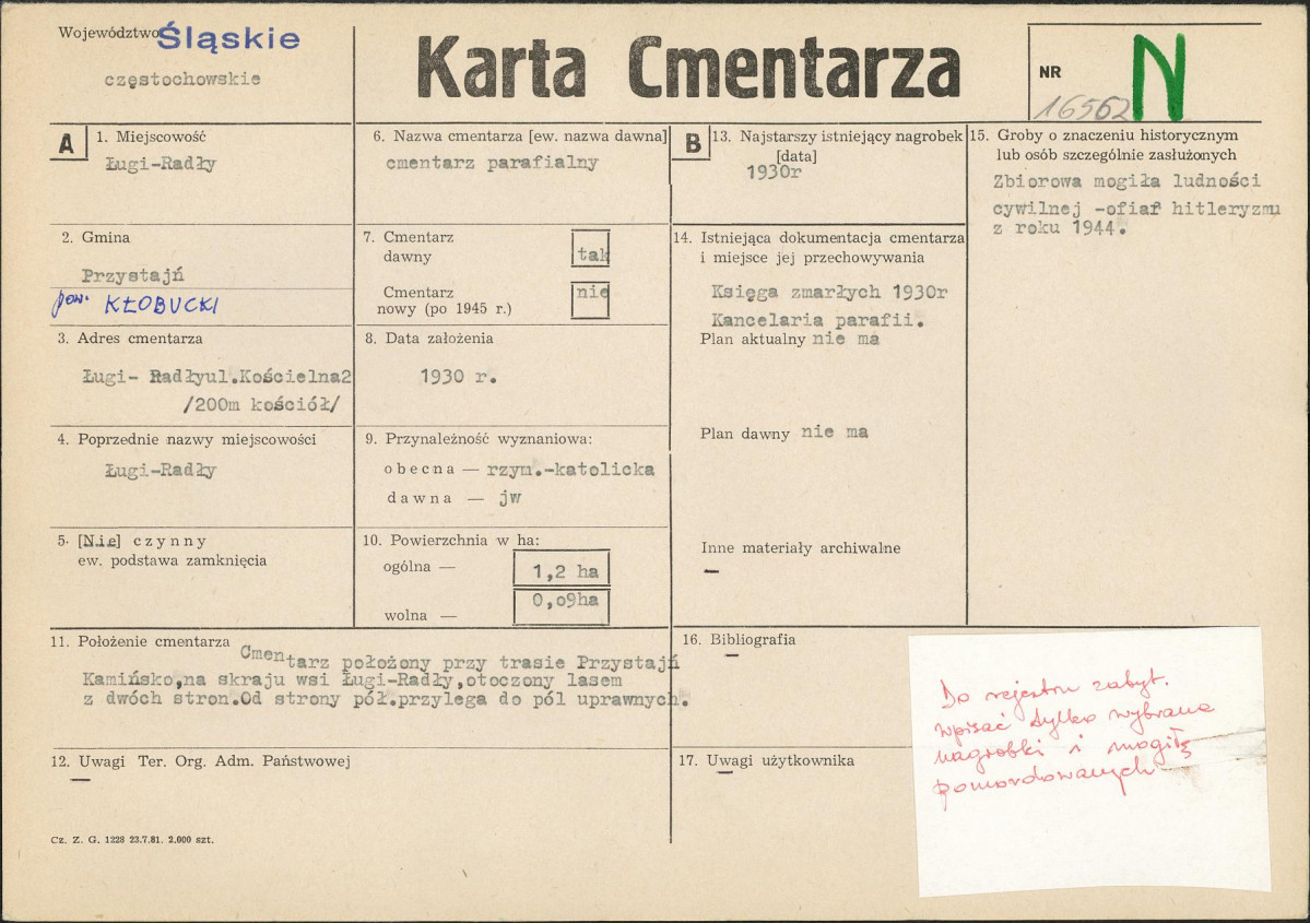 Karta cmentarza, skan nr 1
