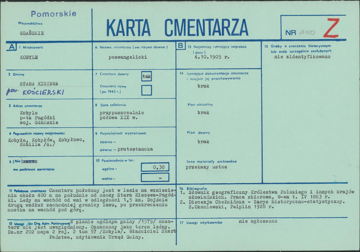 Karta cmentarza, skan nr 1