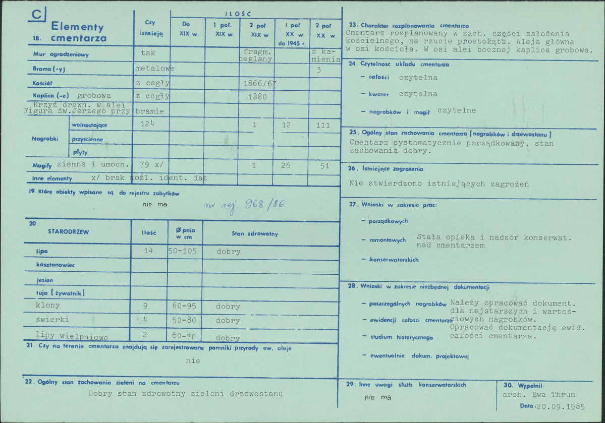 KC - Karta cmentarza, skan nr 2