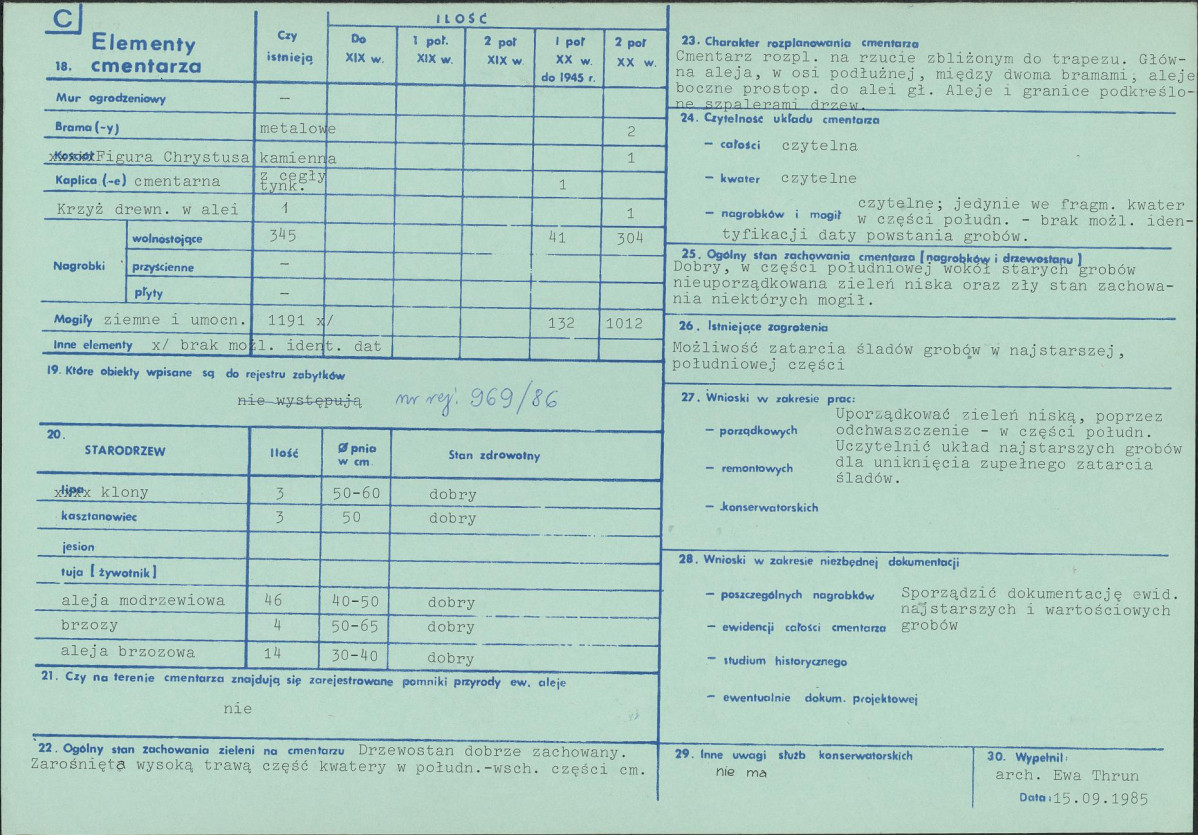 KC - Karta cmentarza, skan nr 2