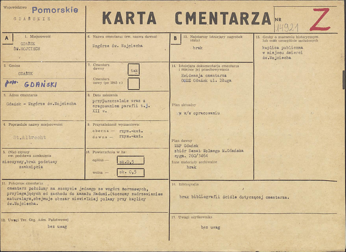 Karta cmentarza, skan nr 1