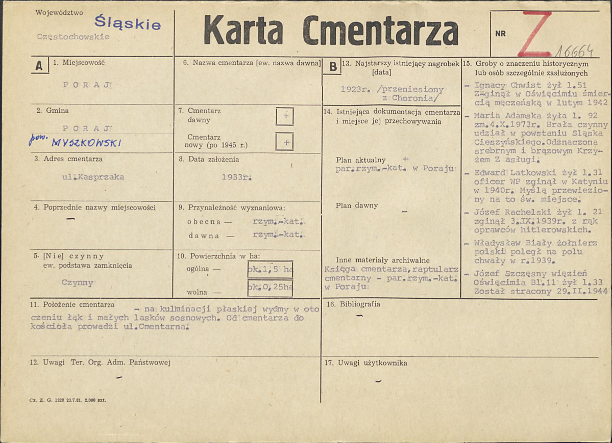 Karta cmentarza, skan nr 1