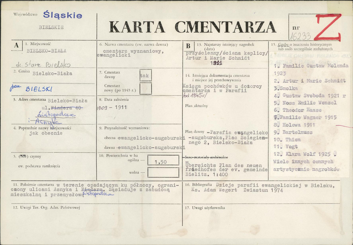 Karta cmentarza, skan nr 1