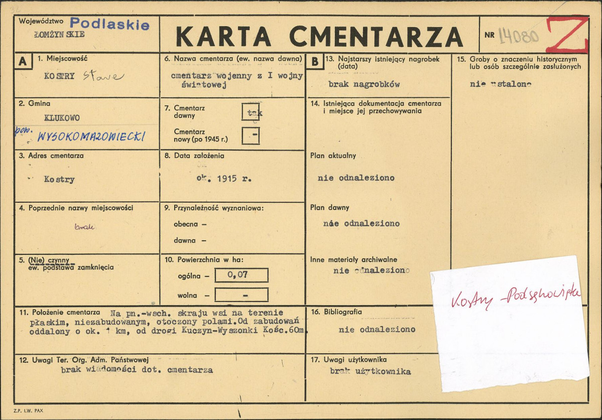 Karta cmentarza, skan nr 1