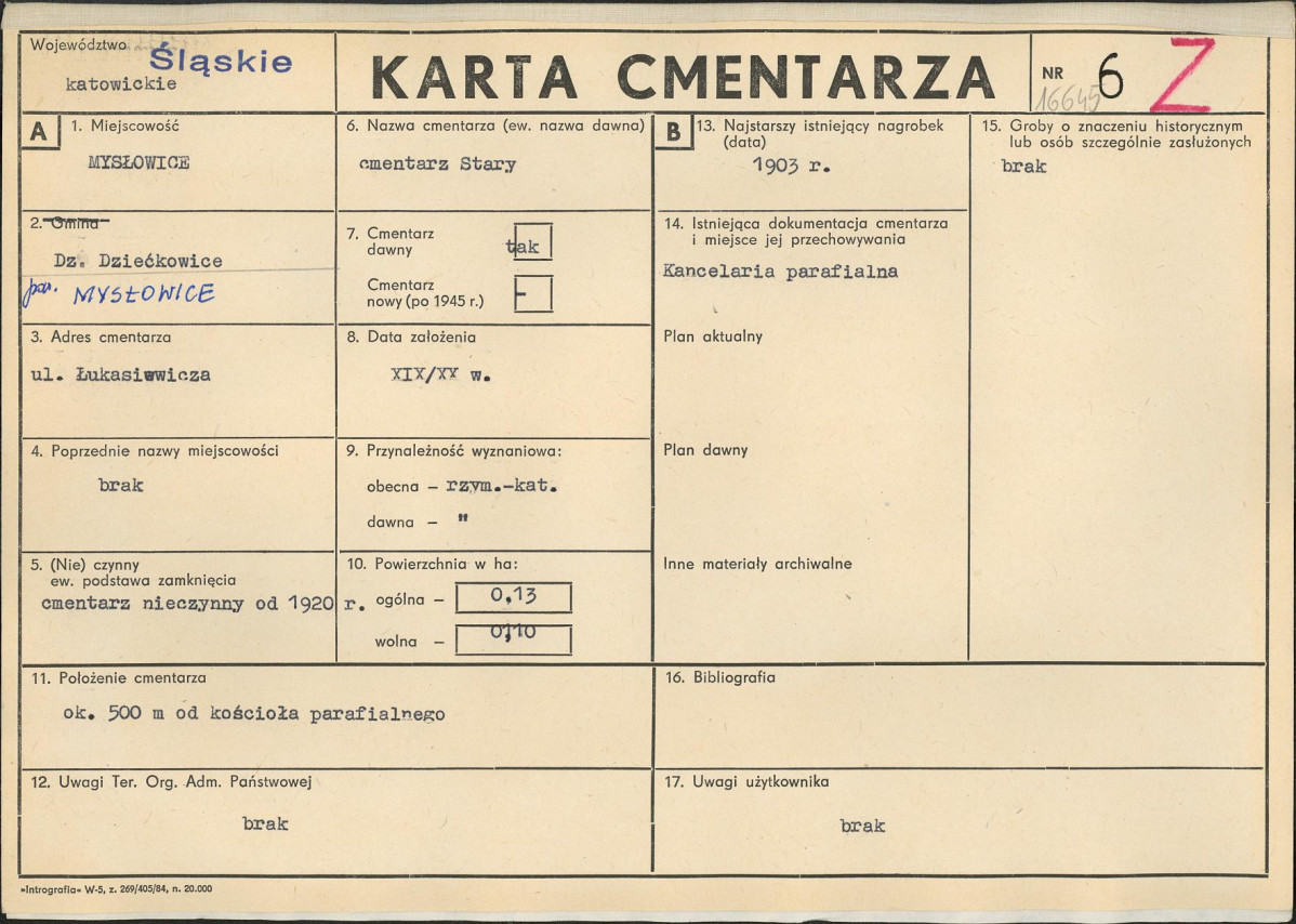 Karta cmentarza, skan nr 1