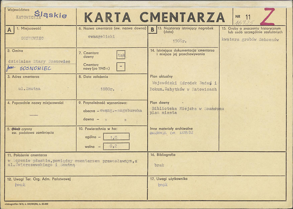 Karta cmentarza, skan nr 1