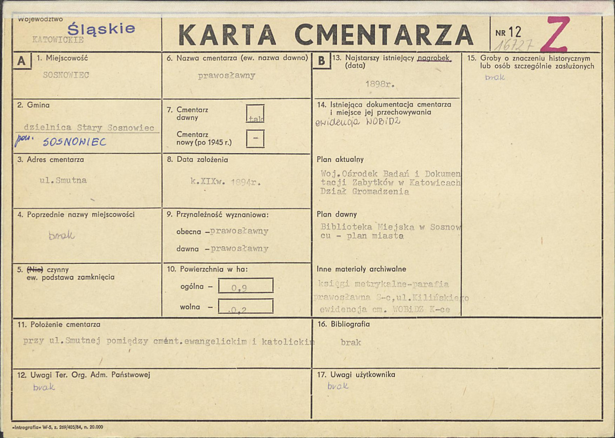 Karta cmentarza, skan nr 1