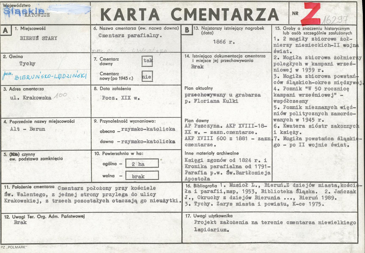 Karta cmentarza, skan nr 1