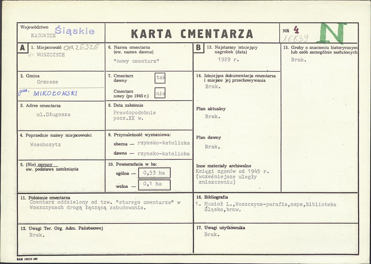 Karta cmentarza, skan nr 1
