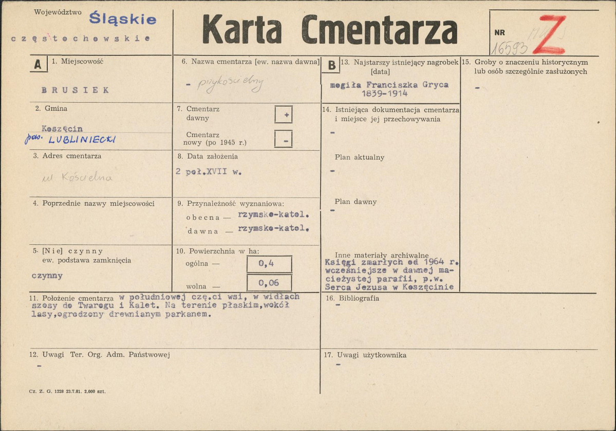 Karta cmentarza, skan nr 1