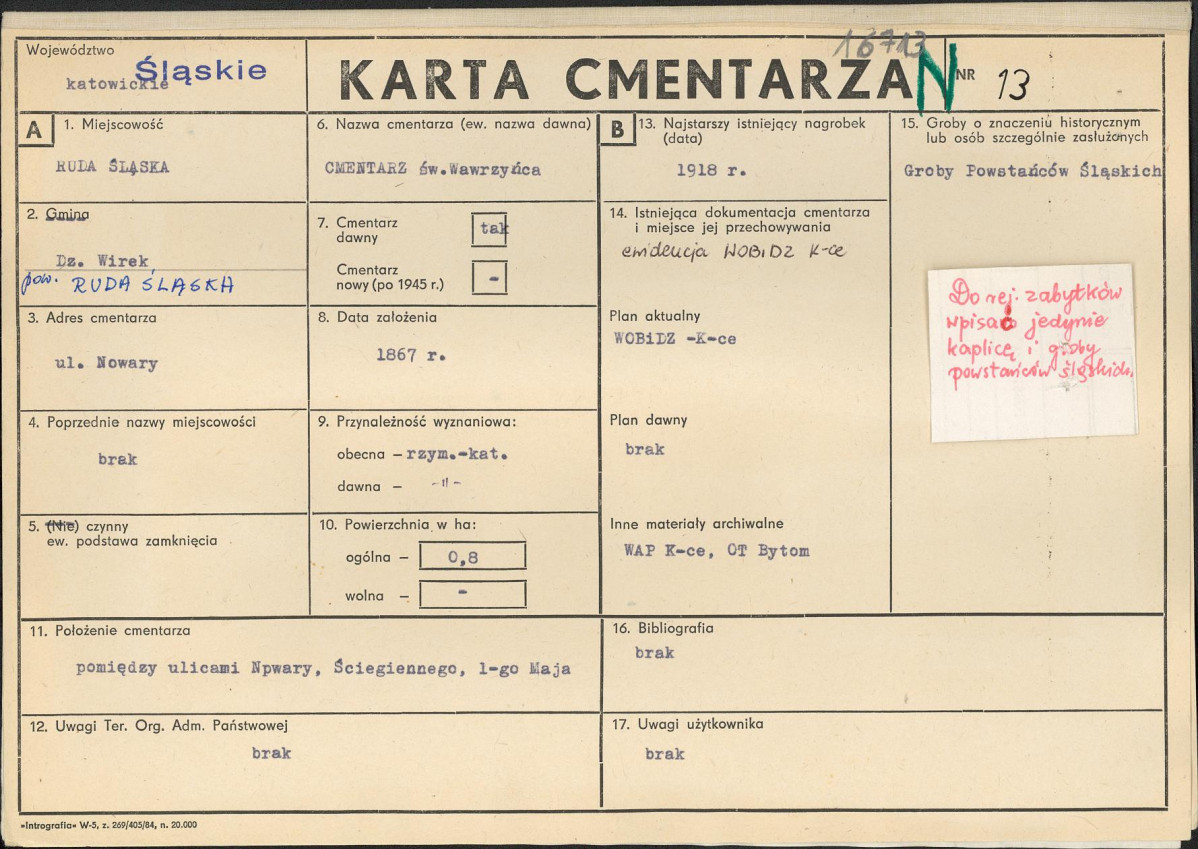 Karta cmentarza, skan nr 1