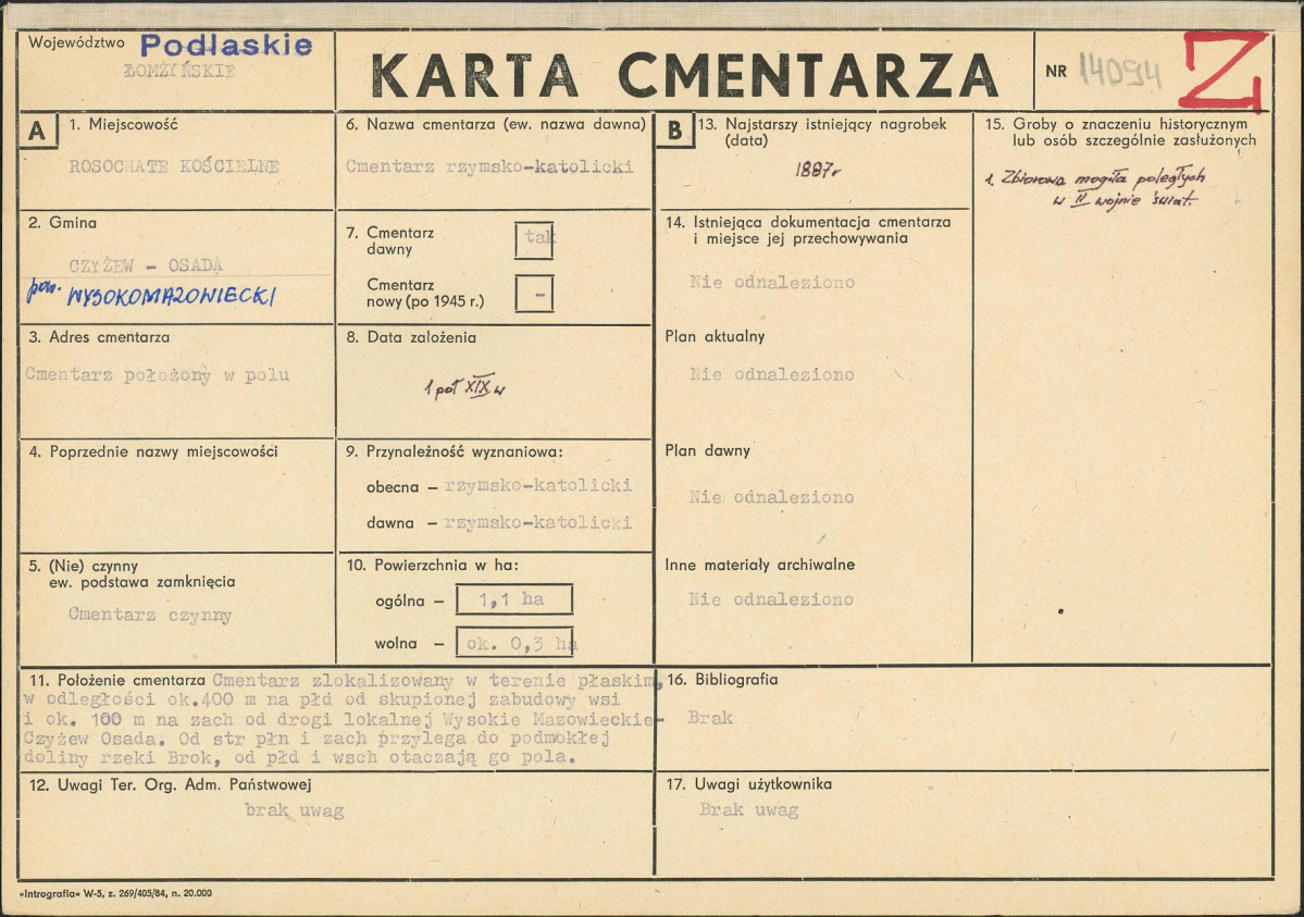 Karta cmentarza, skan nr 1