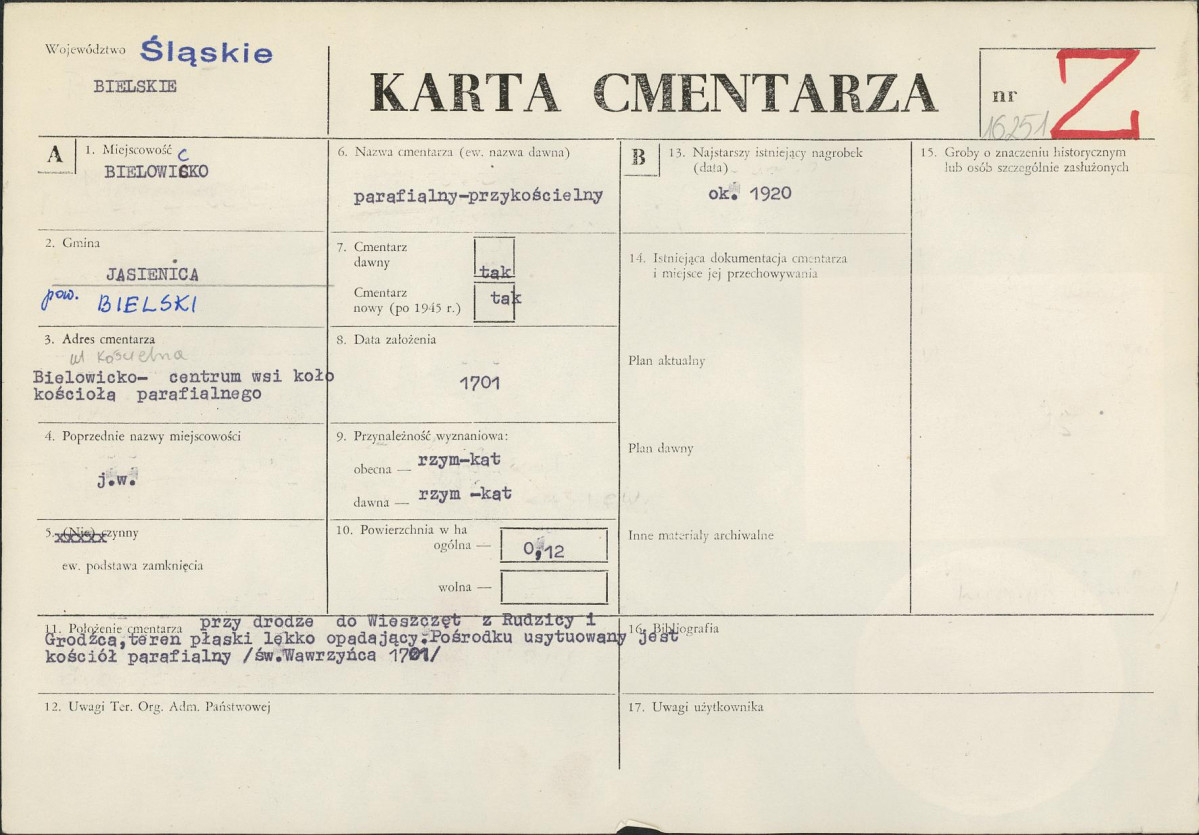 Karta cmentarza, skan nr 1