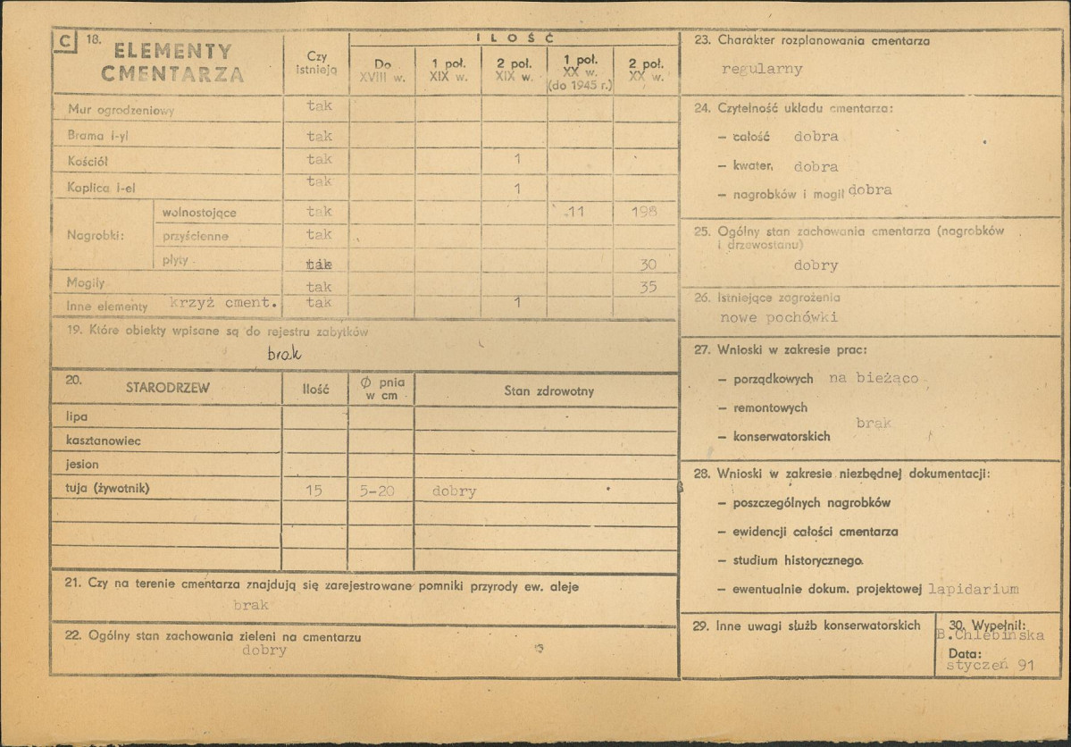 KC - Karta cmentarza, skan nr 2