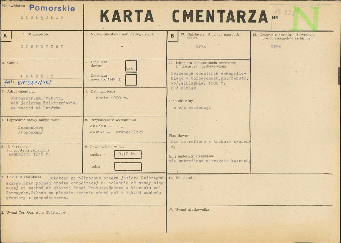 Karta cmentarza, skan nr 1